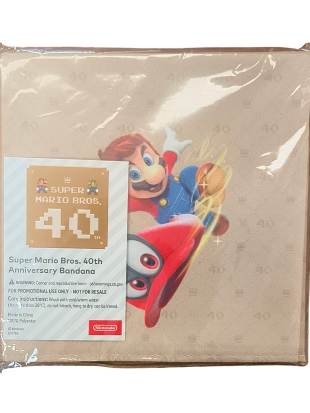 Super Mario Bros 40th Anniversary Bandana Nintendo Store Exclusive Gift RARE